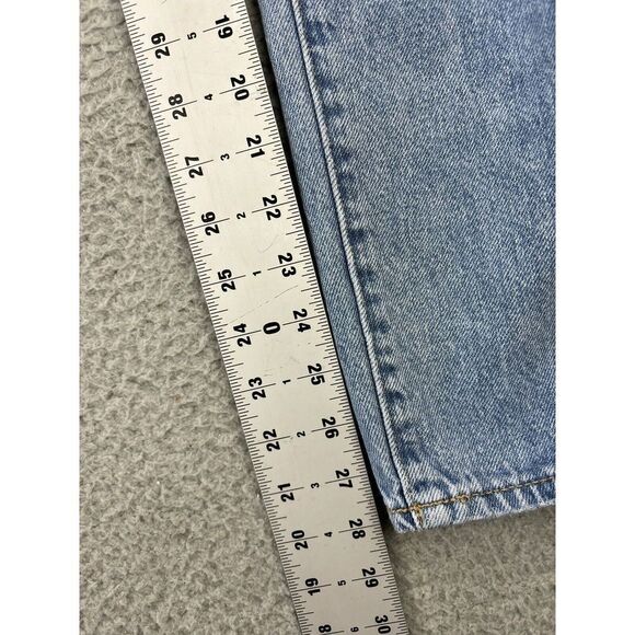 Madewell The Mom Jean Womens 23 Tall Light Wash Blue Distressed Denim High Rise - Picture 4 of 14